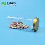 Square 550ml Plastic Food Jars With Gold Metal Lids