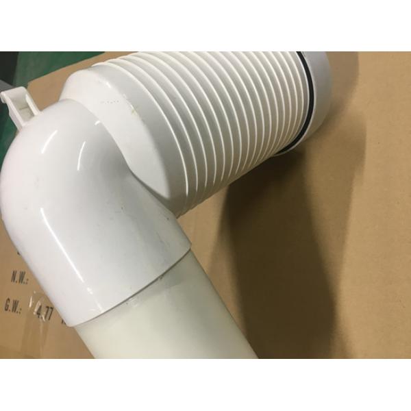 PVC Toilet Drain Pipe With Connector , Wc Waste Pipe Large Displacement