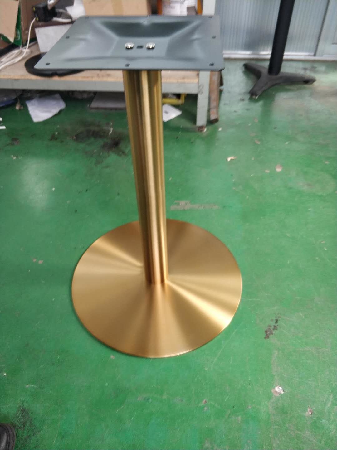 Stainless Steel Table Legs / Hospitality Table Base With Copper Finish 2109-GD