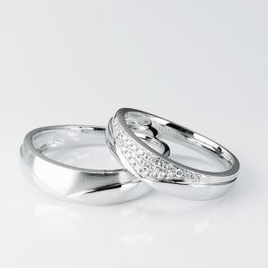 China White Mirror Polishing Color Contracted Jewellery Couple Rings wholesale