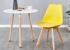 China Beech PU Leather Upholstered Dining Chair 260kg Load Weight wholesale