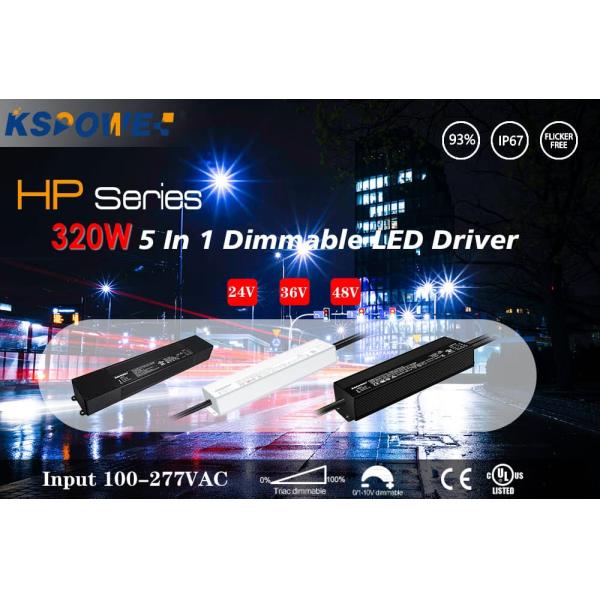 5 In 1 Triac Dimmable Driver 100% Output 48V Class 2 Backlight Led Transformer Driver