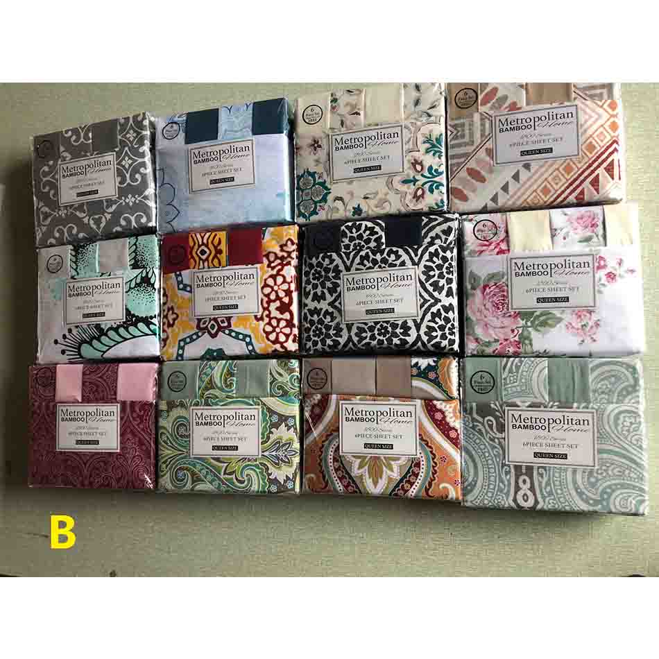 300tc Thread Count Nature Colors Floral Design Knitted Cotton Sheet Set