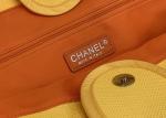 Yellow Beach Denim Luxury Canvas Bag For Travel Shopping