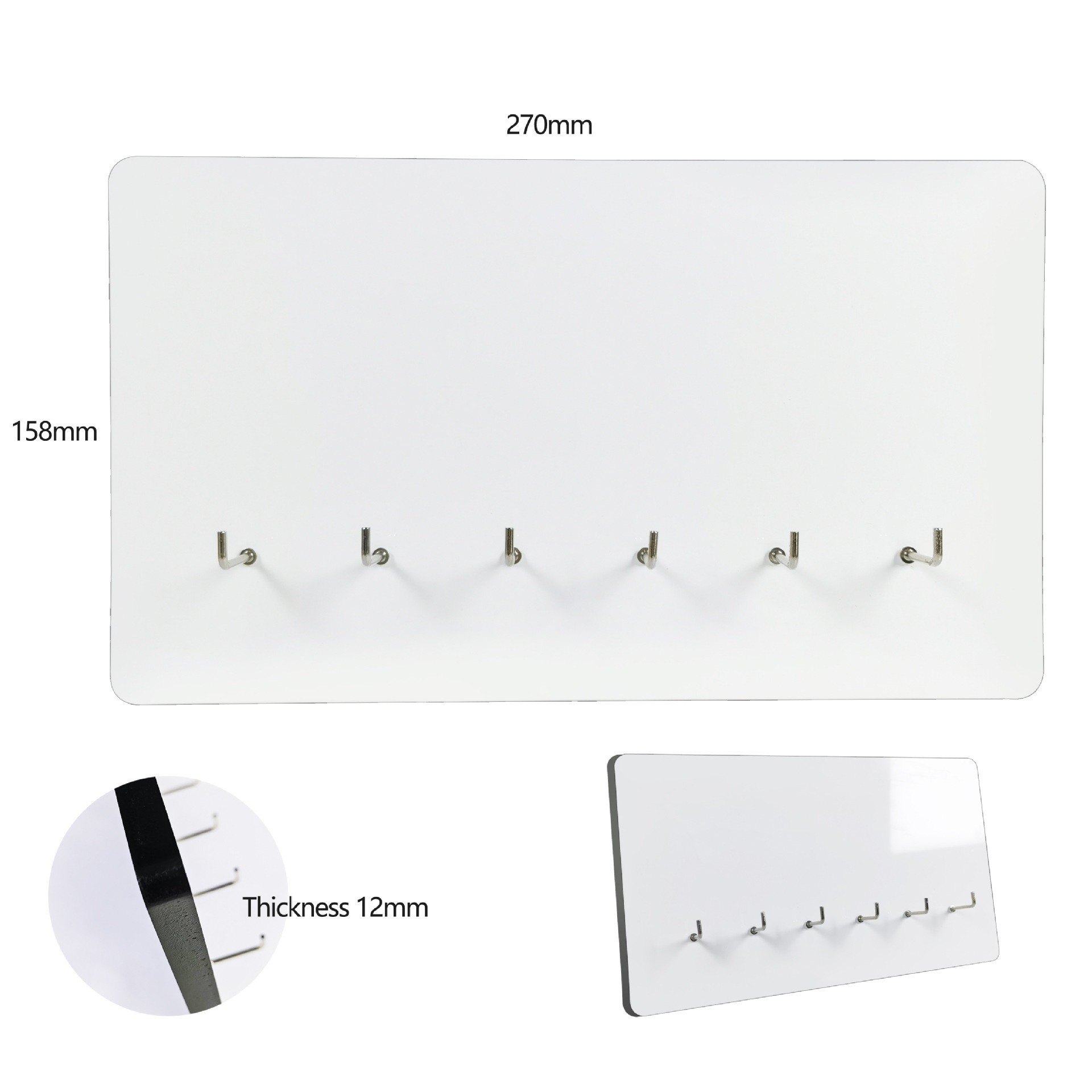 Customizable Key And Coat Decorative Sublimation MDF Board With Hook