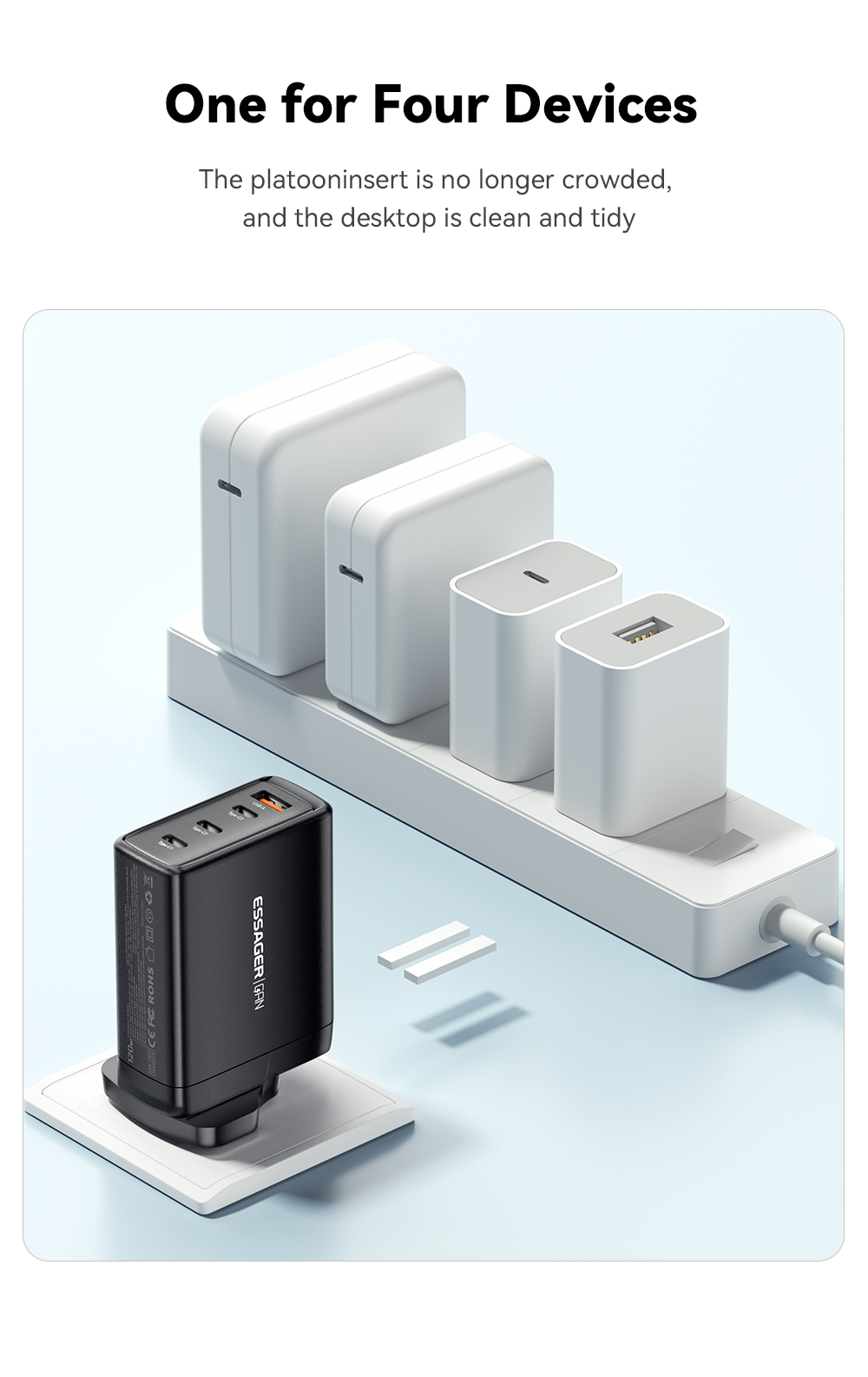 Essager 2023 Best New Product Phone Accessories Quick Charging 3C1A Portable Travel 120w Charger