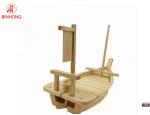Sustainable Bamboo 70cm Sushi Boat Tray With Flagpole