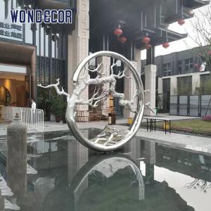 China Modern Metal Art Decoration Casting Stainless Steel Tree Ring Stainless Steel Sculpture wholesale