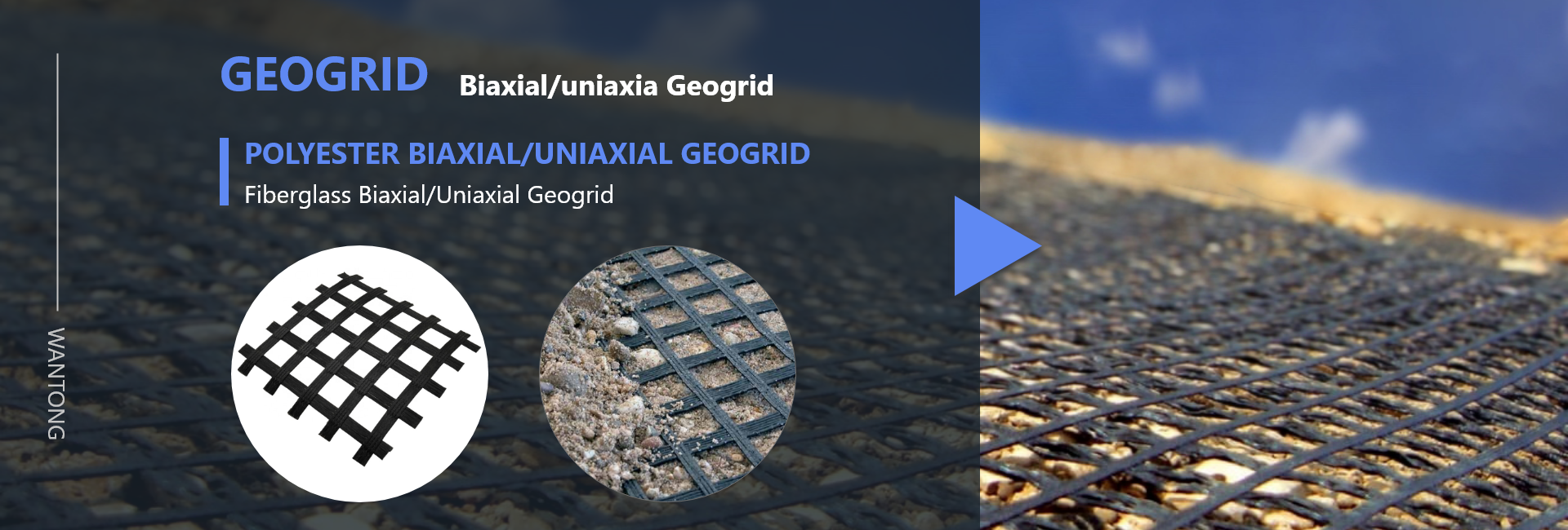 Traditional Design Geosynthetic Material Warp Knitting PVC Coated Pet Polyester Geogrid