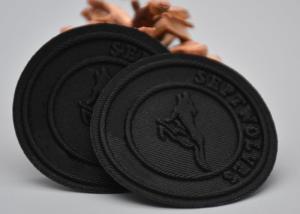 China Woven Fabric Heat Transfer Labels Embossed Logo For Clothing wholesale