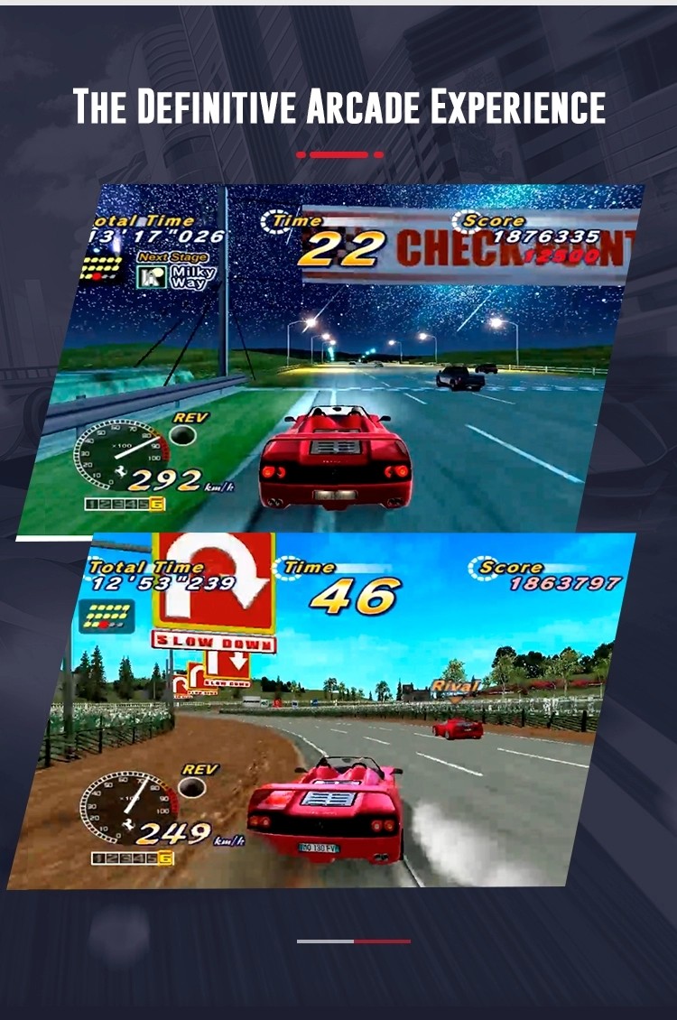 32 Inch Car Simulator Racing Arcade Machine W1130 * D1657 * H2109mm Size