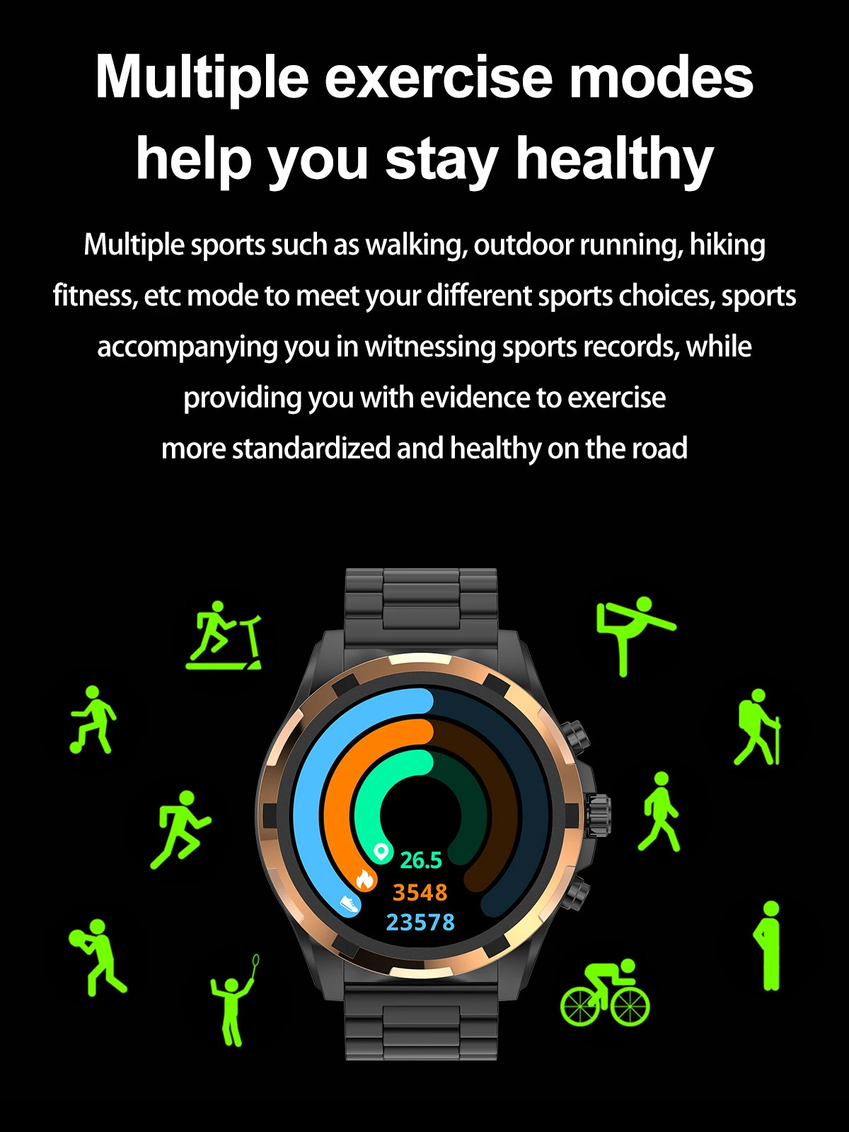HK98 Amoled Screen Full Touch Sport Fitness Watches IP67 Waterproof Android IOS Watch For Men