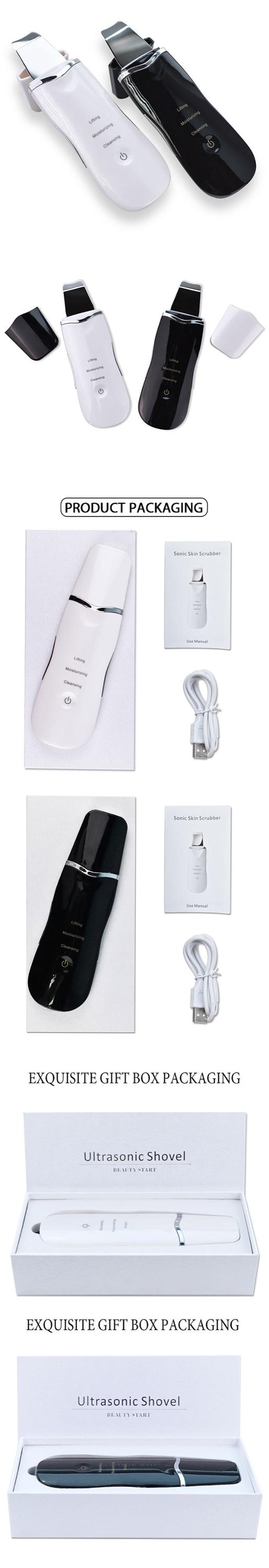 OEM Ultrasonic Skin Scrubber Skin Peeling Ultrasonic Face Pore Cleaner