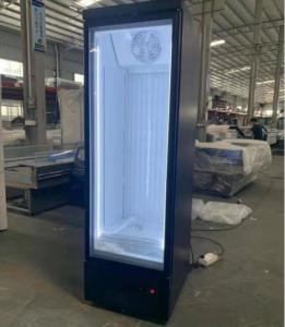 China SUS 304 Plug In Upright Glass Door Merchandisers Fridge 400L wholesale