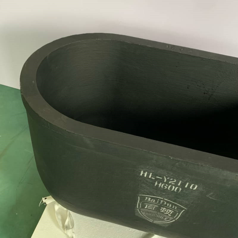 Silicon Carbide Graphite Oval Type Crucible Metal Melting High Thermal Conductivity