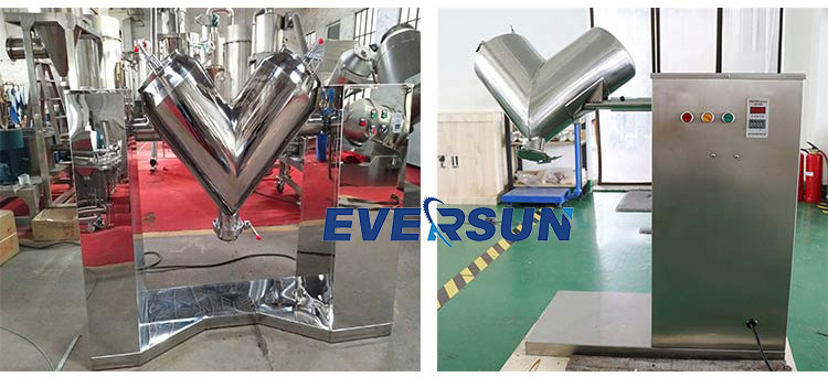 Customized Mixing Process V Type Powder Mixer With Effective Volume 5-2500 L