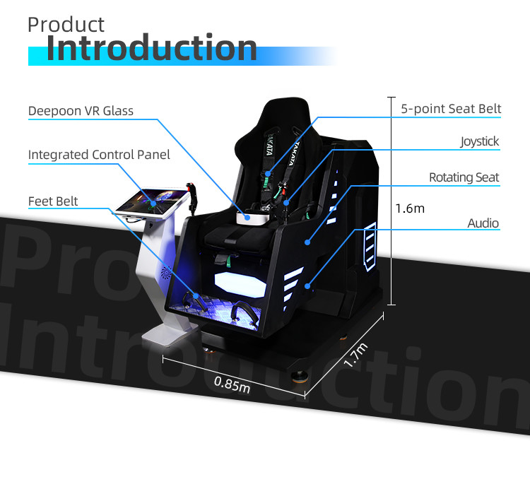 9D 2.5KW Game VR Simulator Pendulum Virtual Reality 360 Rotation Shooting
