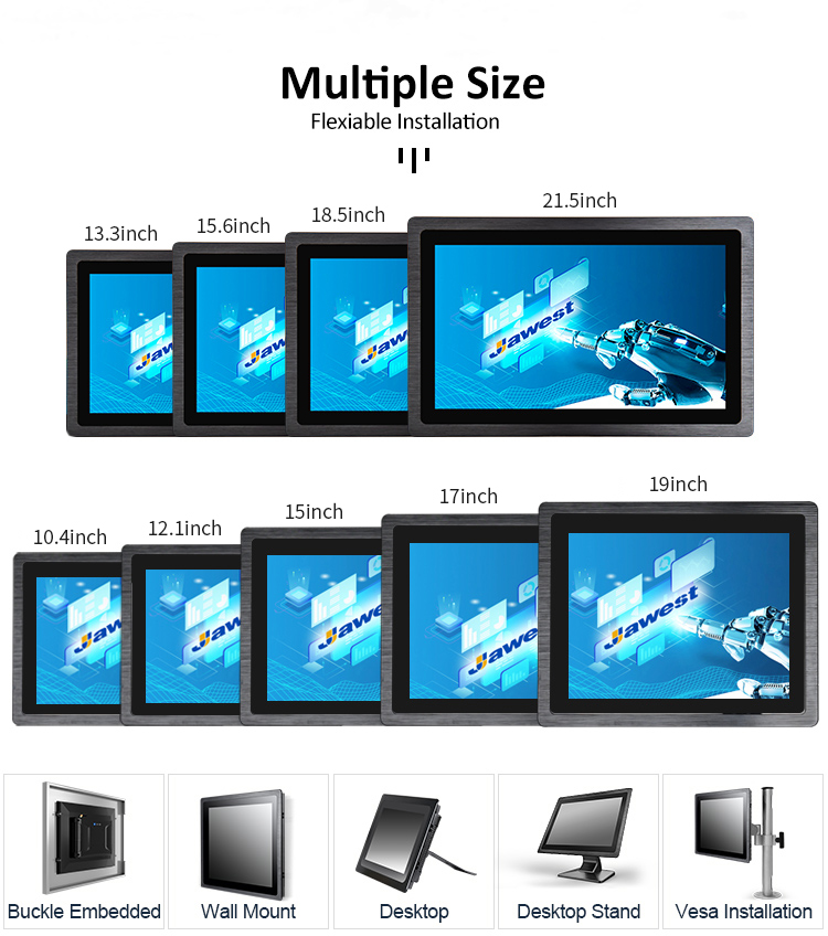 19 Inch WIN7 Industrial Pc Touch Screen Monitor , All In One Industrial Computer