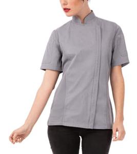 China OEM Service Restaurant Costume Bar Kitchen Women Fitted Chef Coat wholesale