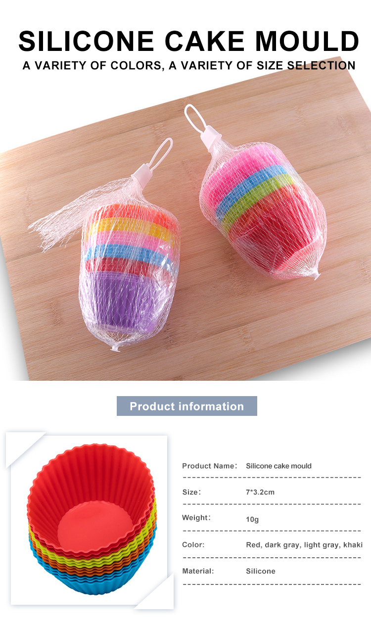 Reusable Standard Colorful Truffle Cups Non-stick Cupcake Baking Liners Muffin Molds Funny Silicone Baking Cups Cake Mold