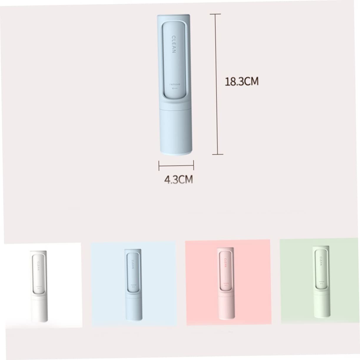 Ergonomic Reusable Pet Hair Remover Dog Lint Roller Brush 4.3*4.3*18.3cm