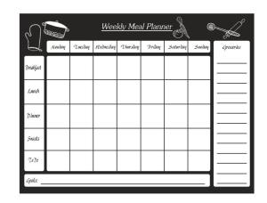 China Dry Erase Magnetic Weekly Meal Planner Calendar For Fridge wholesale