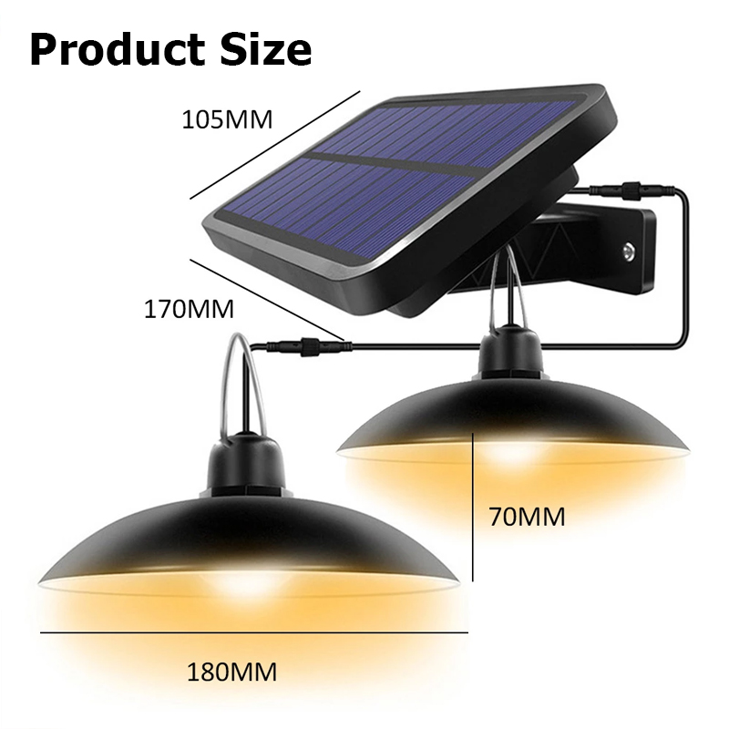 Split Solar Light Remote LED Lights with Extension Outdoor Waterproof Wall Lamp Sunlight Powered Lantern for Garden Street