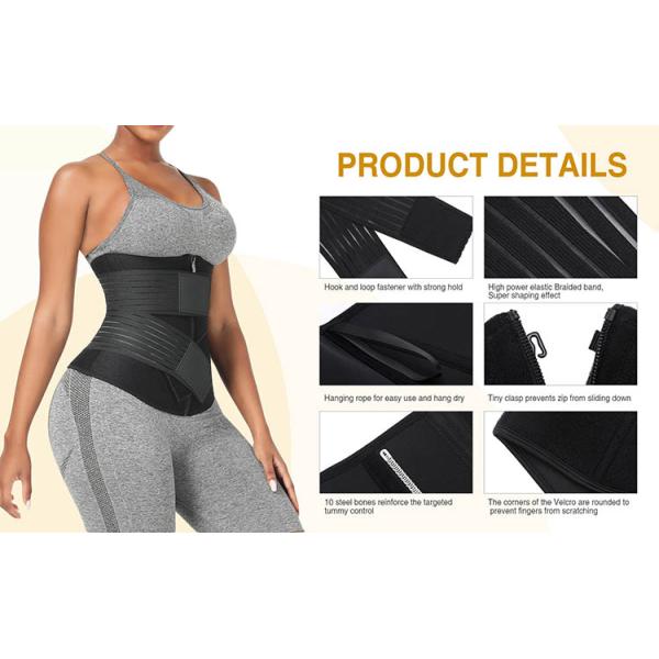 10 Steel Boned Tummy Control Neoprene Waist Trainer Shaper for Women's Waist Trimmers