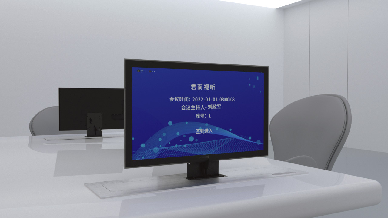 Electric LCD Desk Motorized Monitor Lifter Hidden Monitor Lift For Conference Room