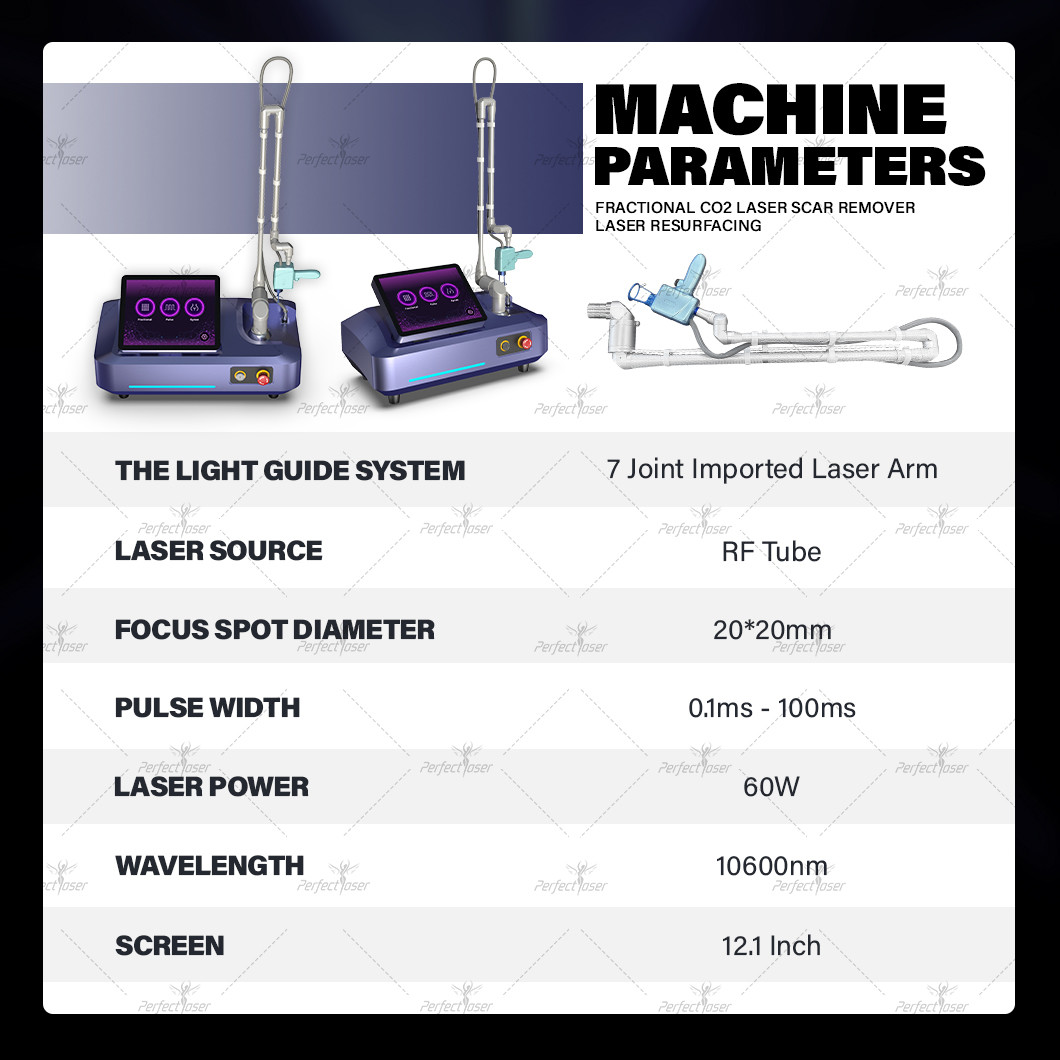 7 Joint Acne Removal Fractional Laser CO2 Beauty Machine For Skin Rejuvenation Face Resurfacing