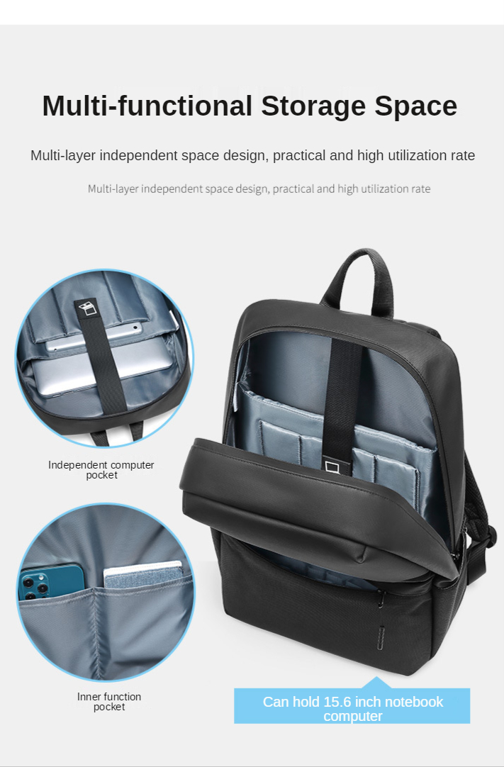 USB Charge 18L Oxford Fabric Fashion Modern Laptop Backpack 2152A