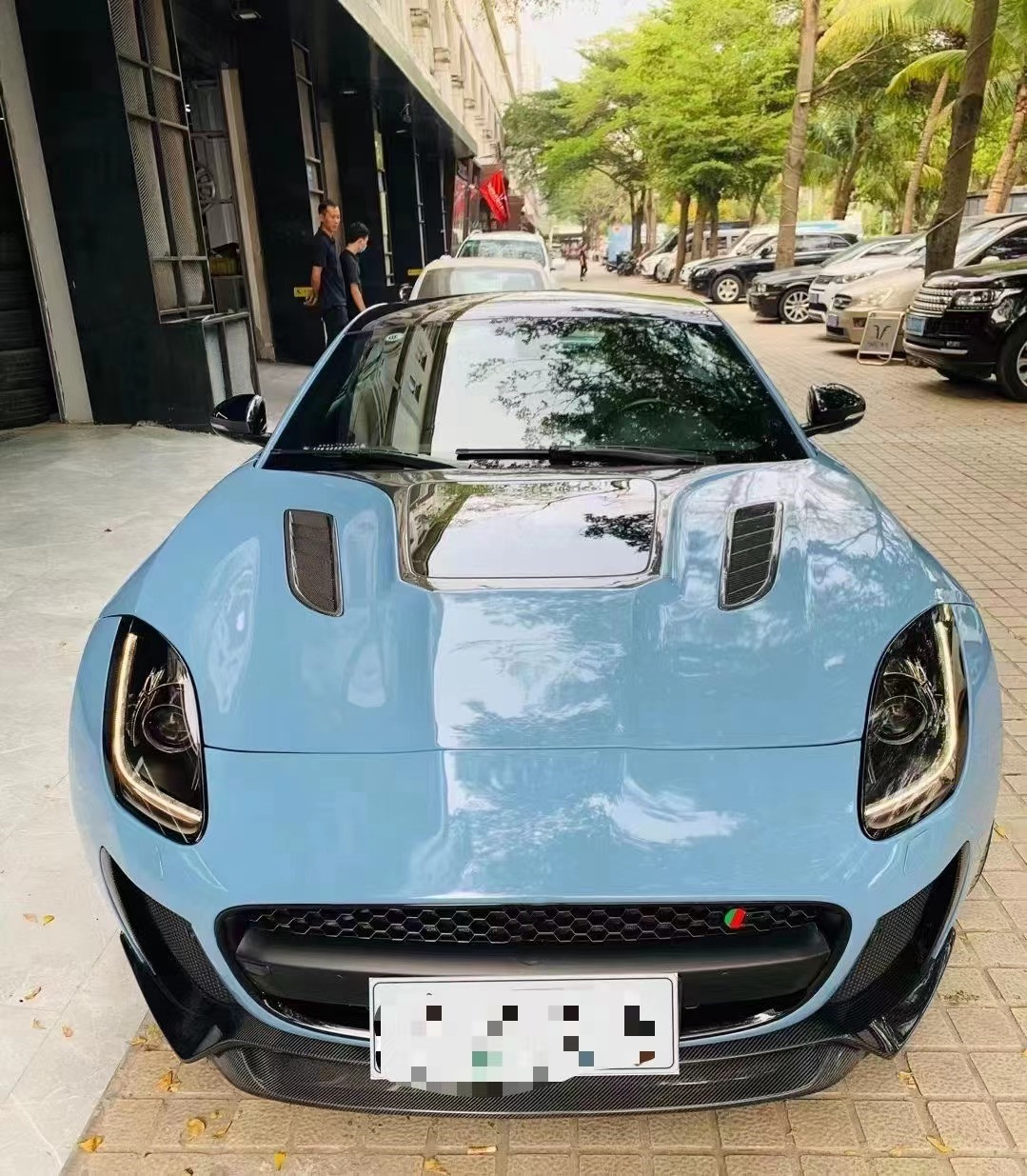 For Jaguar F-Type Body Kit Carbon Fiber and FPR F-type Upgraded SVR Style Front Bumper Body Kit