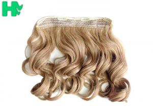 China Heat Friendly Natural Curly Hair Wigs Double Weft Clip In Hair Extensions wholesale