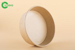 China Food grade 100% recyclable disposable kraft strong paper bowl 16oz wholesale