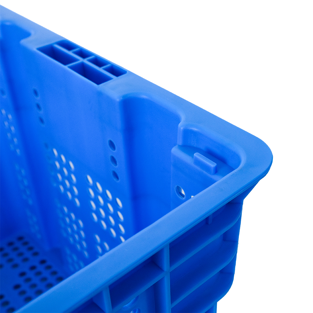 Plastic Moving Crate With Lid for Vegetable and Fruit in PP Blue Material