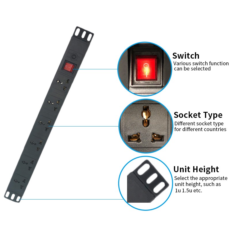 PDU Network Cabinet Accessories 3G 14AWG+UL Plug Leak Current Protector