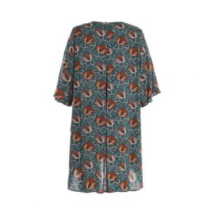 China G195033 Ladies V Neck Blouse / Womens Printed Blouses Lightweight Breathable wholesale