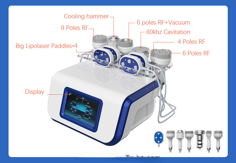 40K Vacuum Cavitation Machine 7 In 1 Ultrasonic Liposuction Laser RF Beauty Device
