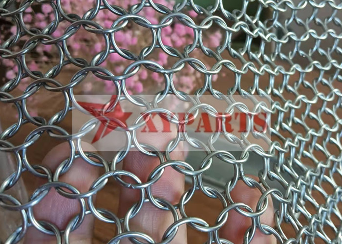 Welded Brass Ring Mesh For Partial Wall Decoration