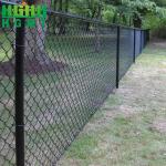 Outdoor 8 Feet Tall Diamond Chain Link Fence With Privacy Slats