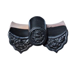China Roofing material black glazed Japanese roof tiles wholesale