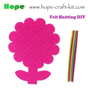 China kids children felt non-woven knitted work creative diy crafts kits kids hand craft knitting weaving DIY felt material wholesale