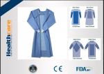 Blue Fluid Resistant Disposable Surgical Gowns EO Sterilize Reforced Chemotherap