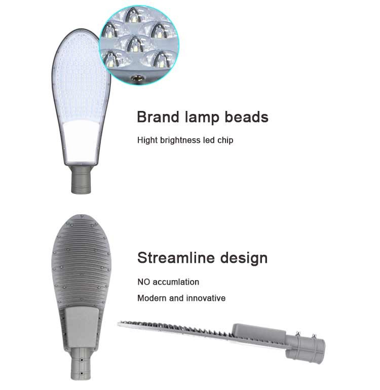 30000h Life IP65 100lm/W Waterproof LED Street Light With Solar Panel
