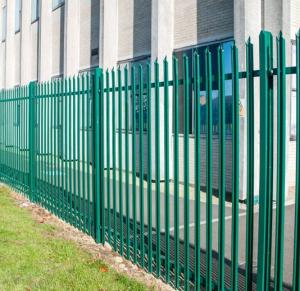 China Customized heavy duty palisade fence panels curved top palisade fencing W shape wholesale