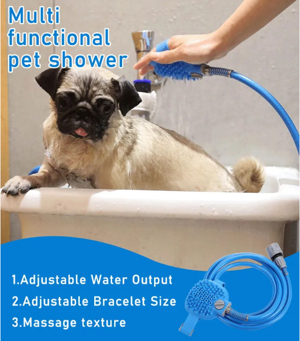 Customized Pet Hair Remover Glove Brush Lightweight Portable Dog Shower