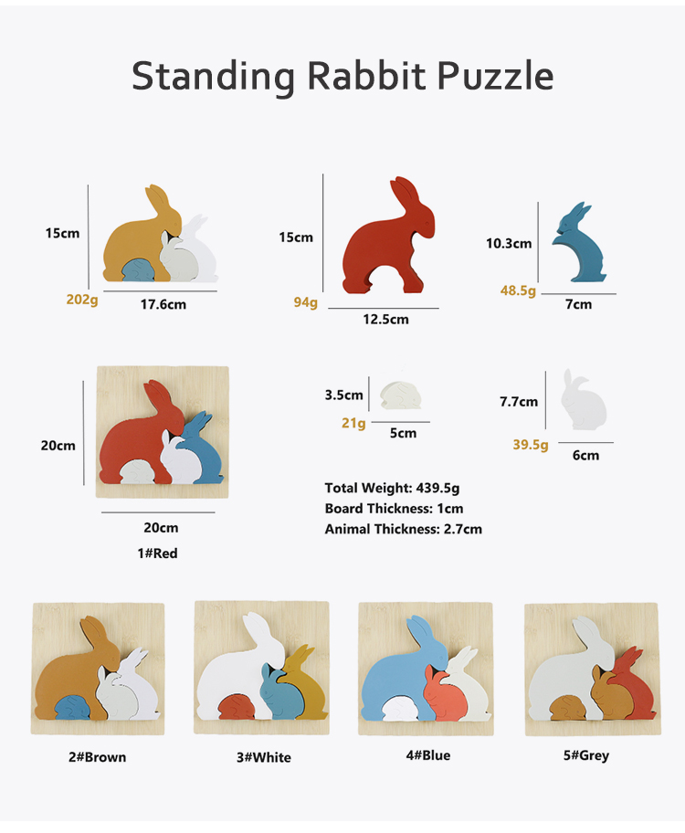 Customize Silicone Puzzle , 3D Infant Jigsaw Puzzles With Wooden Bamboo Base