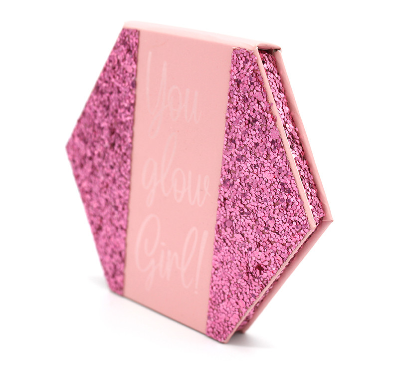 Special Shaped Magnetic Make Up Palette Refilling Pink Hexagon Eyeshadow Palette