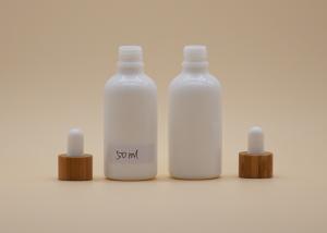 China 50ML Aromatherapy Dropper Bottles Glass Bamboo Dropper Anti Spilling wholesale