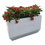 Special Design Galvanized Steel Planter White Powder Coated Flower Pot